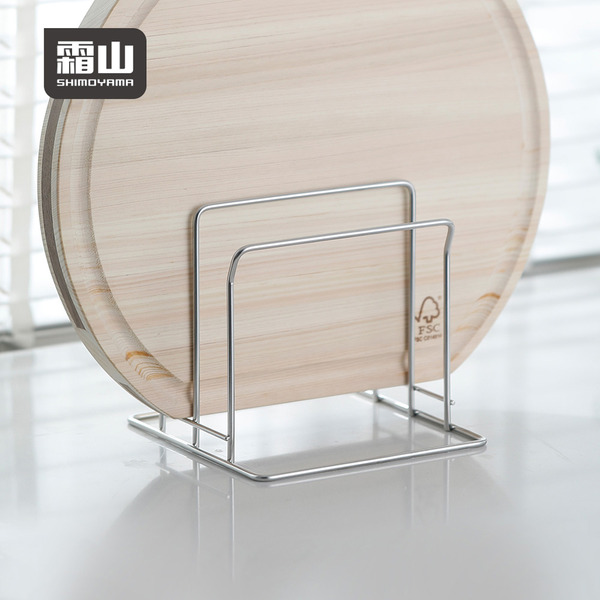 【日本霜山】304不鏽鋼雙層砧板瀝水收納架