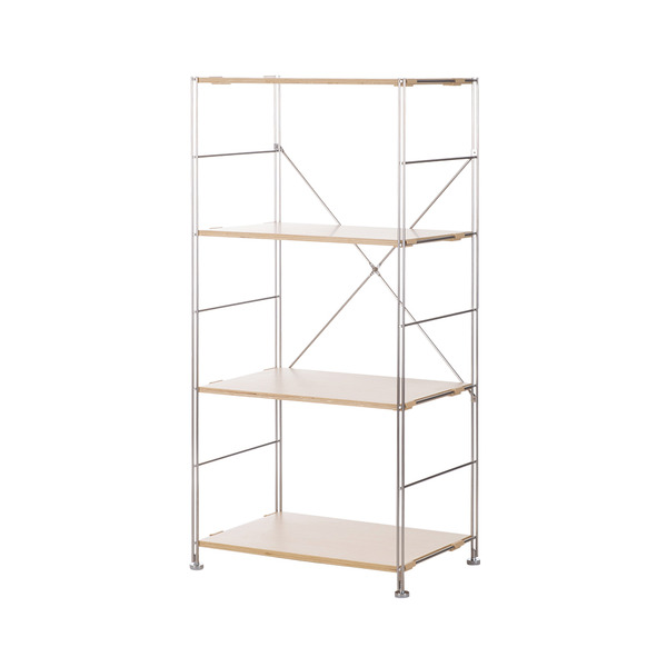 【日本霜山】60CM面寬不鏽鋼四層收納置物架-DIY