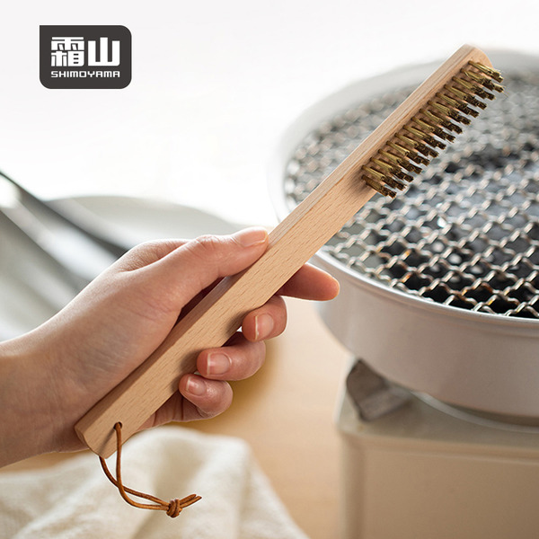 【日本霜山】除鏽去汙黃銅絲刷/烤肉架清潔刷