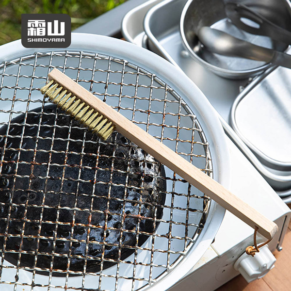 【日本霜山】除鏽去汙黃銅絲刷/烤肉架清潔刷