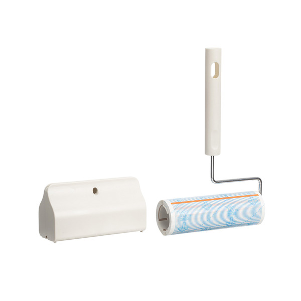 【日本霜山】短柄滾筒式除塵黏毛刷(附收納盒+黏塵紙40撕)