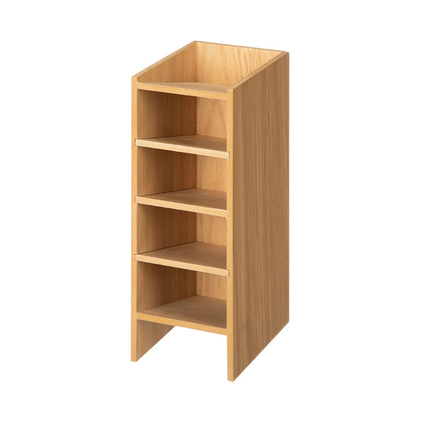 【日本霜山】桌上用木質五層置物收納架