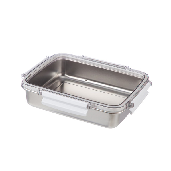 【日本霜山】304不鏽鋼密封保鮮盒-1600ml-3入