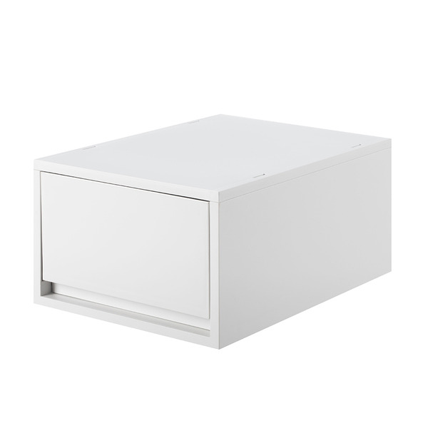 【日本霜山】無印風單層深型抽屜收納箱-3入