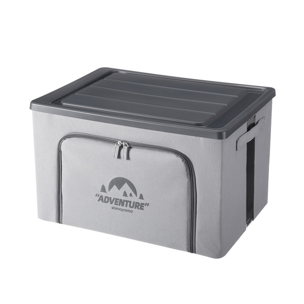 【日本霜山】戶外露營用折疊式雙開收納箱(附透明視窗)-3入