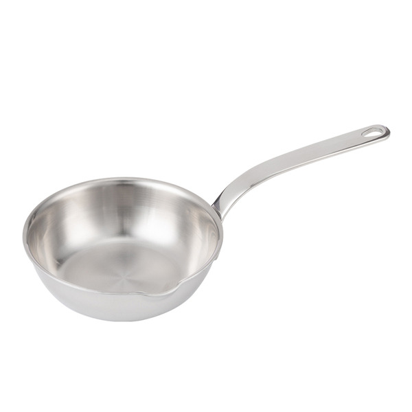 【日本霜山】多功能不鏽鋼迷你平底鍋-12cm (醬燒/潑油/熱奶油/煎蛋)