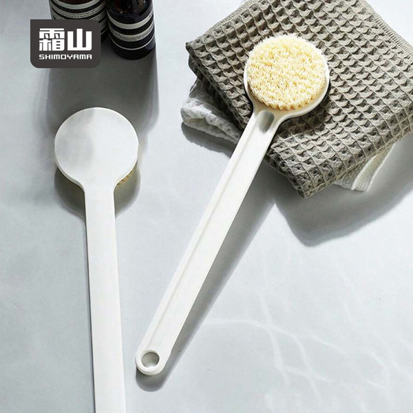 【日本霜山】長柄軟毛沐浴刷/搓澡刷背去角質刷