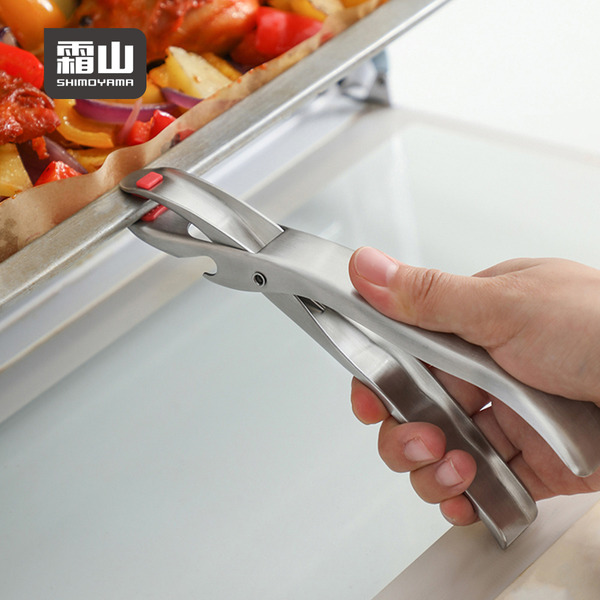 【日本霜山】304不鏽鋼防燙隔熱取碗夾