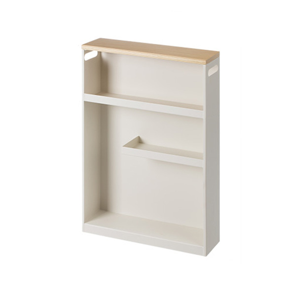 【日本霜山】浴室廁所用多層式隙縫置物架(附輪)