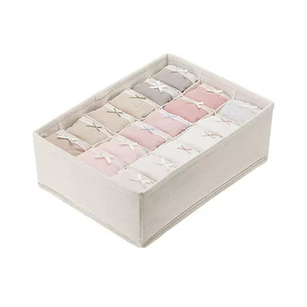 【日本霜山】布質衣櫃抽屜用衣物分類收納盒(24cm面寬)-3入-多款可選