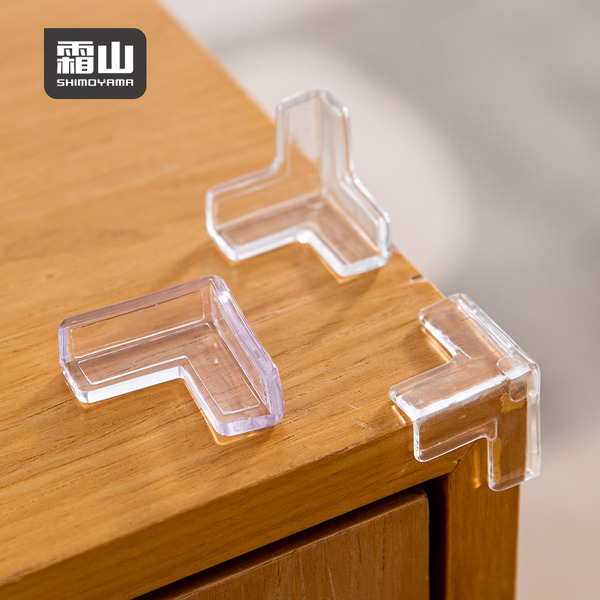 【日本霜山】無痕透明直角/桌角防撞墊-12入-多款可選