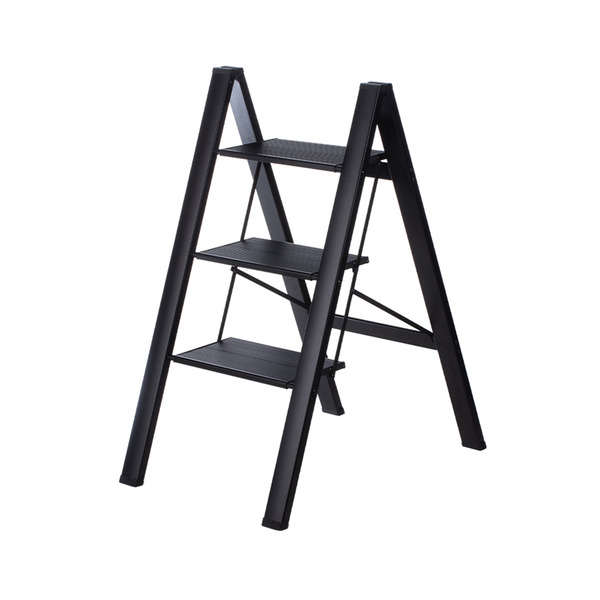 【日本霜山】家用輕量鋁合金折疊便攜式三層梯
