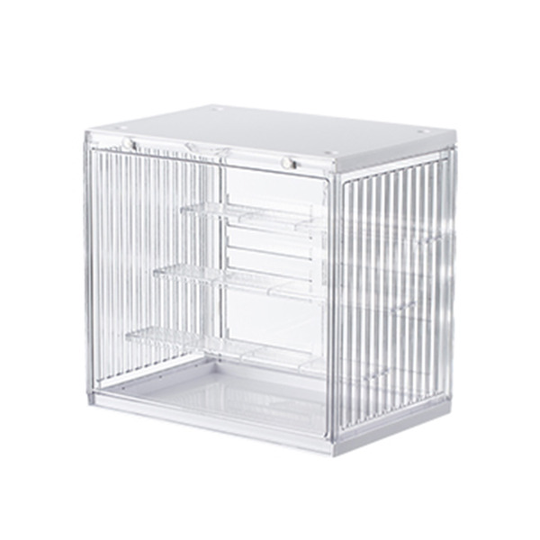 【日本霜山】磁扣前開式可層疊公仔模型展示盒(大款)-3入-多色可選