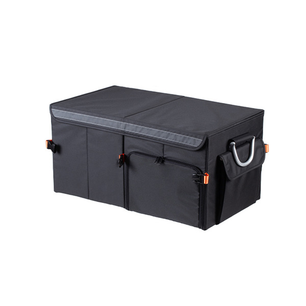 【日本霜山】布質多功能可分隔車用折疊收納箱-59L