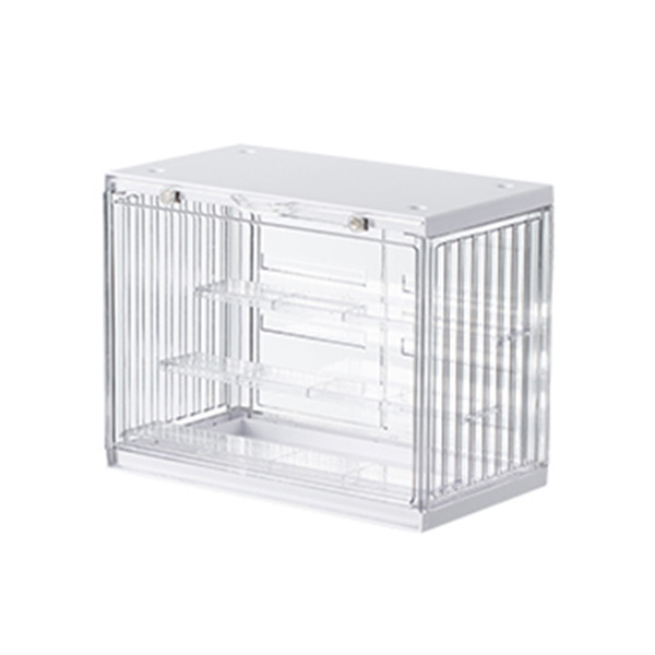 【日本霜山】磁扣前開式可層疊公仔模型展示盒(小款)-3入-多色可選