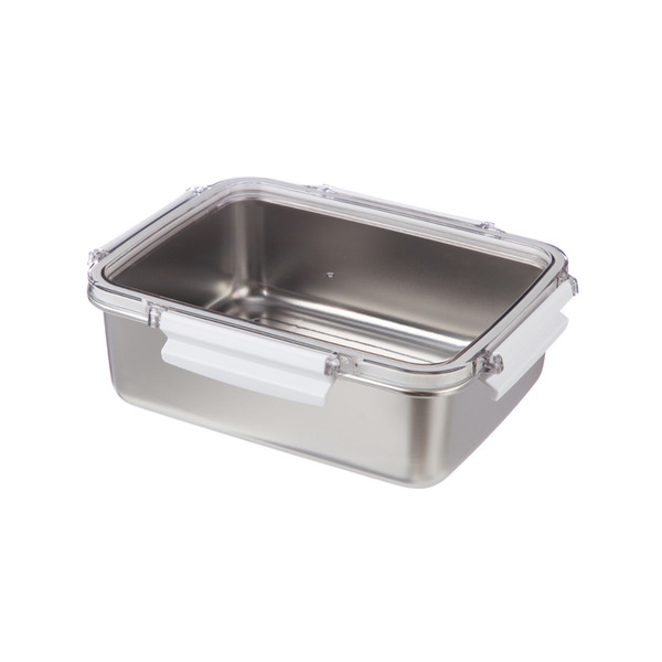 【日本霜山】可微波304不鏽鋼密封保鮮盒-2300ml-3入