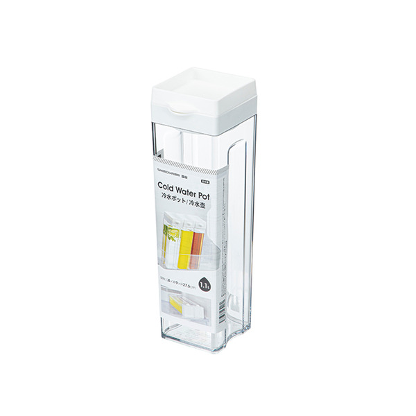 【日本霜山】日本製方形免開蓋自動出水冷水壺-1.1L