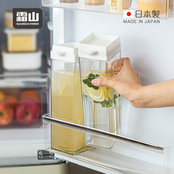 【日本霜山】日本製方形免開蓋自動出水冷水壺-1.8L