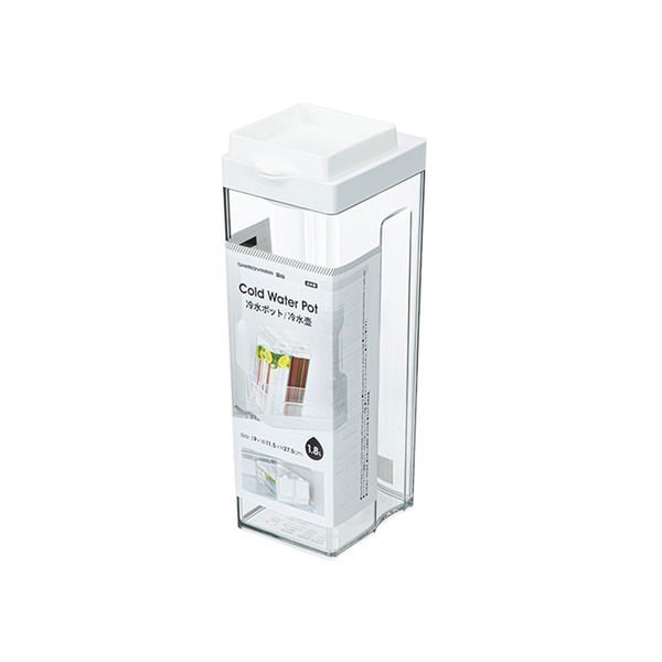 【日本霜山】日本製方形免開蓋自動出水冷水壺-1.8L