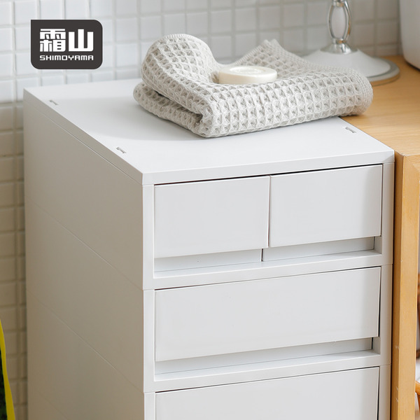 【日本霜山】無印風單層深型抽屜收納箱(2小抽+1大抽)