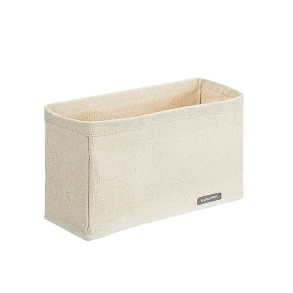 【日本霜山】高度可調節棉布收納盒-S-3入