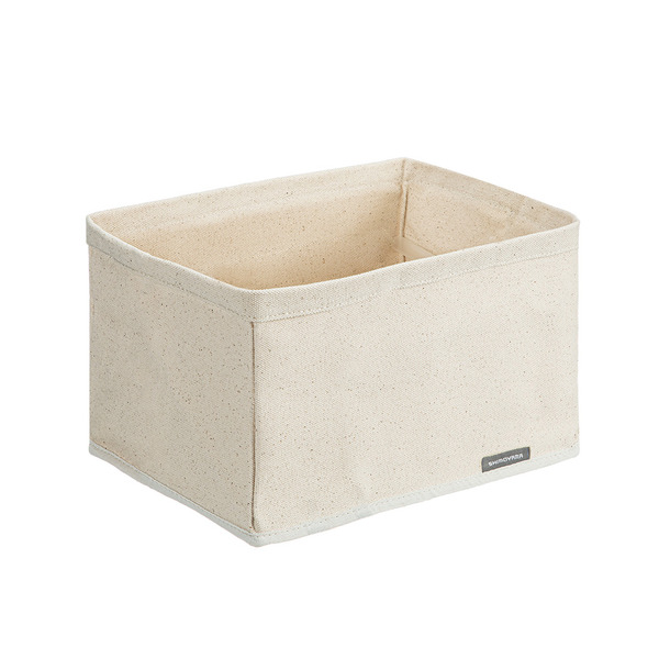 【日本霜山】高度可調節棉布收納盒-L-3入