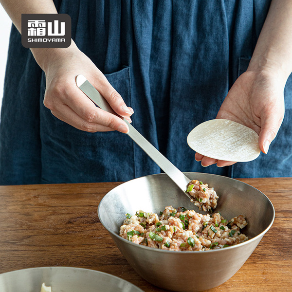 【日本霜山】304不鏽鋼長柄包餡勺/抹刀