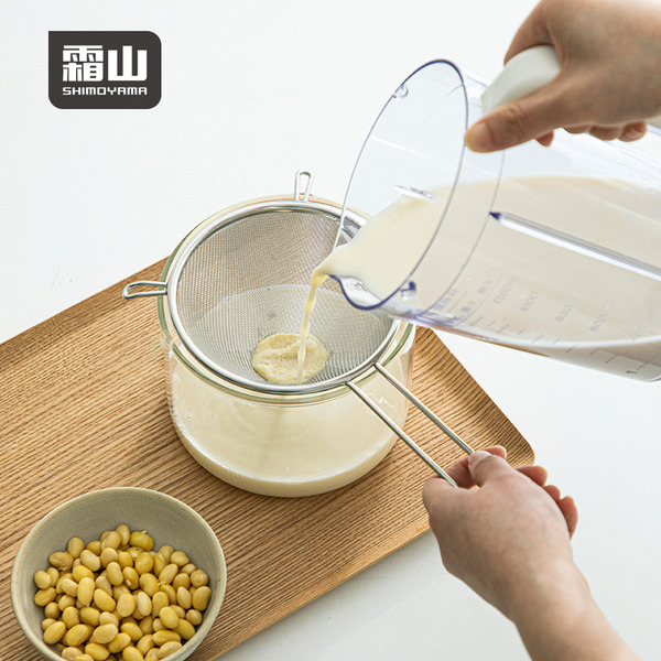 【日本霜山】雙掛耳漏斗式不鏽鋼過濾網/過篩網