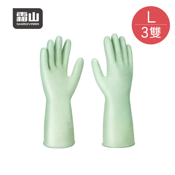 【日本霜山】家用多用途防水乳膠手套-3入-多款可選