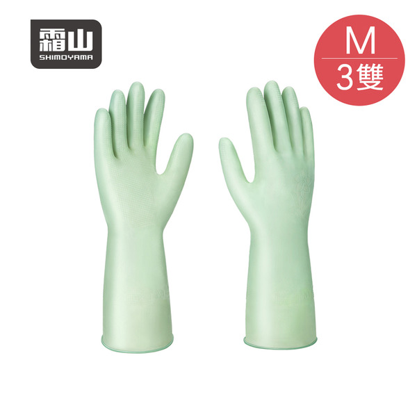 【日本霜山】家用多用途防水乳膠手套-3入-多款可選