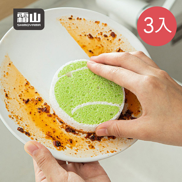 【日本霜山】可愛造型木漿棉去汙清潔海綿刷-3入-多款可選