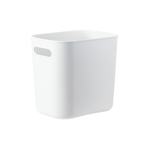 【日本霜山】北歐風霧面隙縫型把手收納盒(無蓋)-灰白-3入