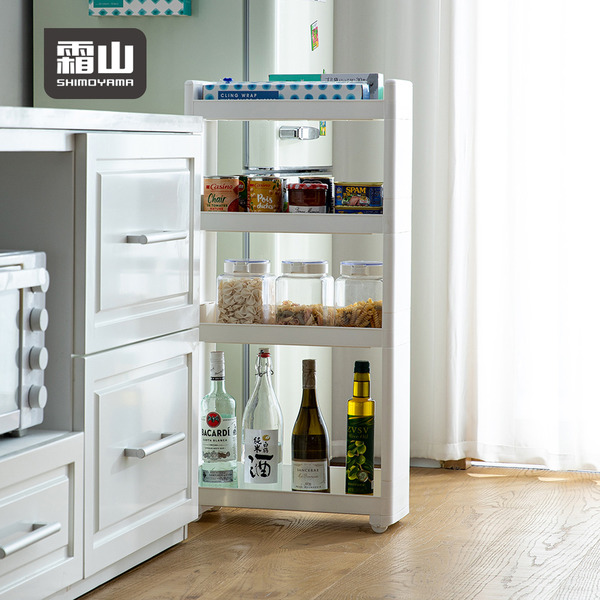 【日本霜山】日式簡約風四層隙縫置物架