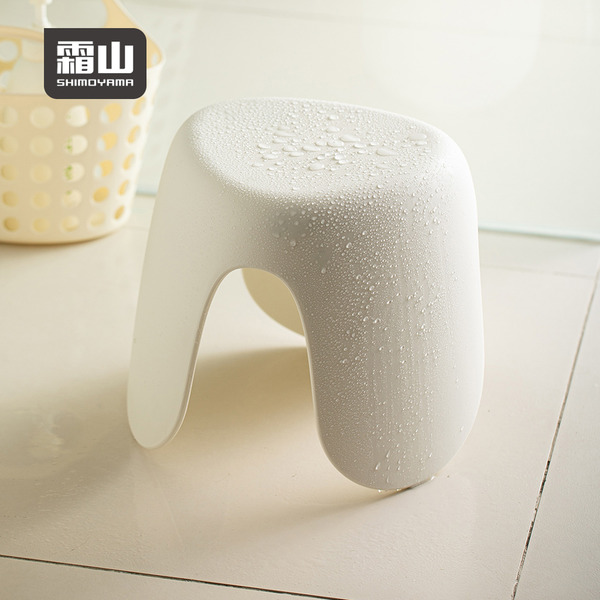 【日本霜山】日系奶油風小椅凳/穿鞋椅/浴室椅凳-多色可選