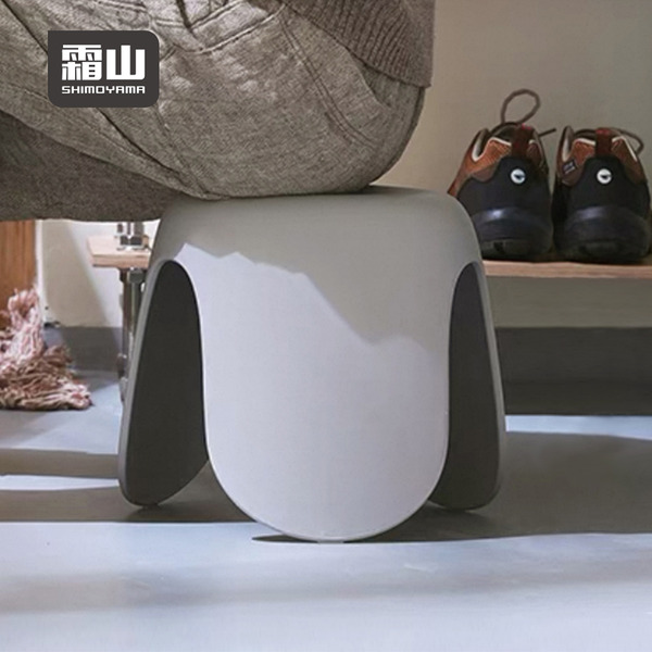 【日本霜山】日系奶油風小椅凳/穿鞋椅/浴室椅凳-多色可選