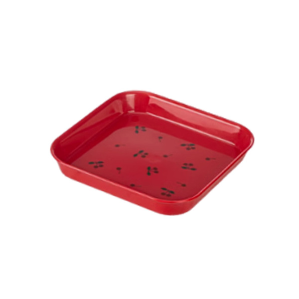 【日本霜山】櫻桃印花風餐碟/點心盤/吐骨碟4入組-多色可選