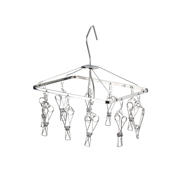 【日本霜山】304不鏽鋼方形晾曬架(10夾)