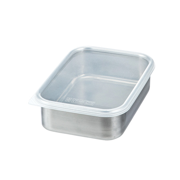 【日本霜山】304不鏽鋼速凍保鮮盒(淺型S)-700ml-3入