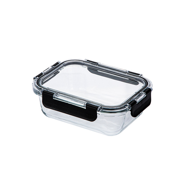 【日本霜山】耐熱玻璃保鮮盒(無分隔)-640ml-3入