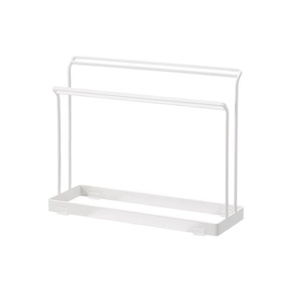 【日本霜山】簡約風高低兩用抹布晾曬架/收納架