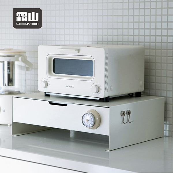 【日本霜山】桌上型收納置物架(附抽屜)-多色可選