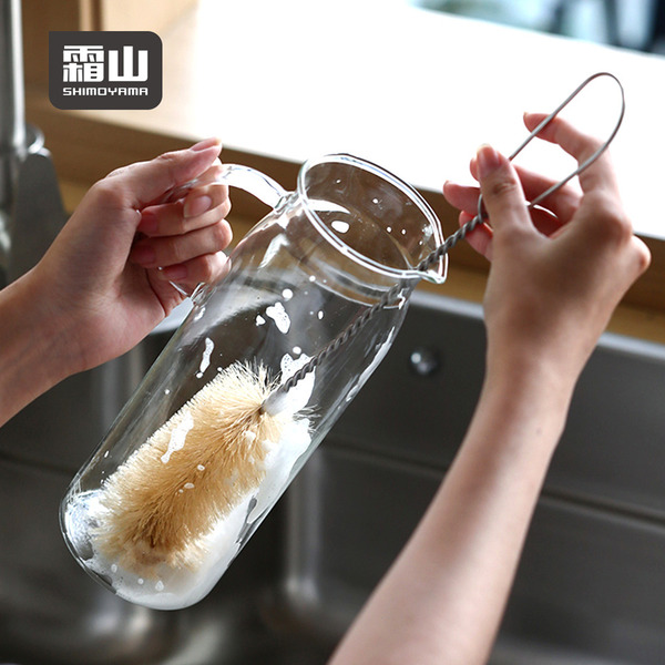 【日本霜山】杯瓶用長柄馬毛清潔刷/瓶刷