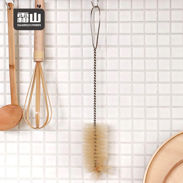 【日本霜山】杯瓶用長柄馬毛清潔刷/瓶刷