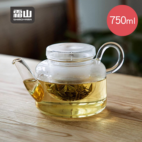 【日本霜山】耐熱玻璃茶壺/泡茶壺-750ml
