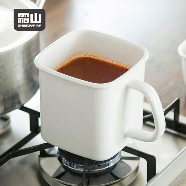 【日本霜山】方形琺瑯保鮮盒(附蓋/附把手)-1.4L-多色可選