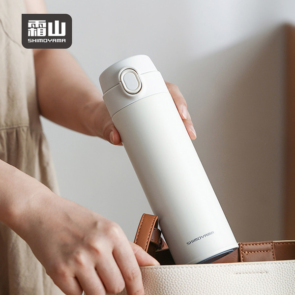 【日本霜山】彈蓋式316不鏽鋼保冷保溫瓶-480ml-多色可選