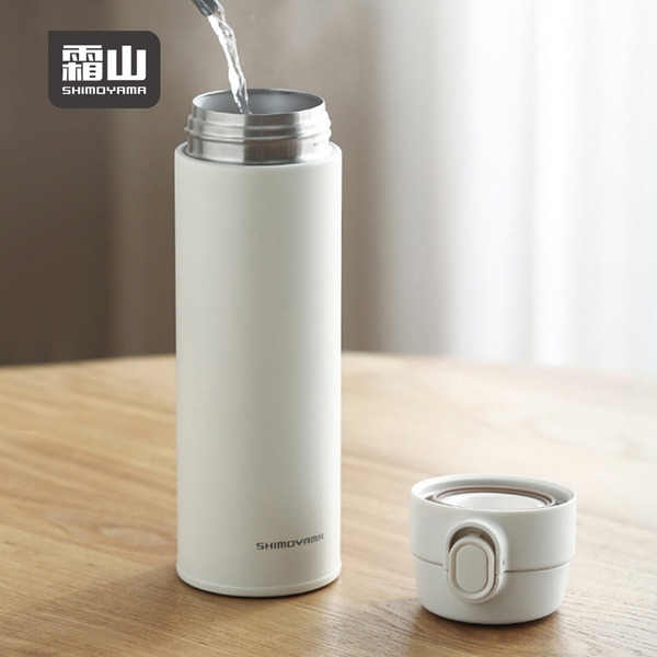 【日本霜山】彈蓋式316不鏽鋼保冷保溫瓶-480ml-多色可選