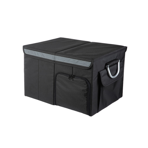 【日本霜山】布質多功能可分隔車用折疊收納箱-44L