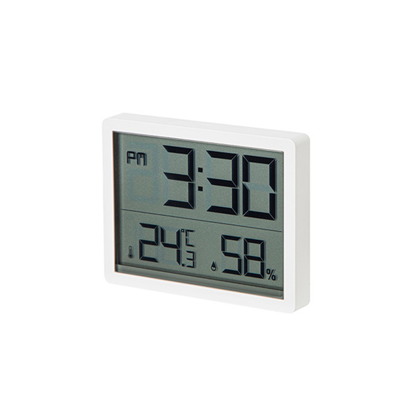【日本霜山】簡約風磁吸式溫溼度電子鐘-多色可選