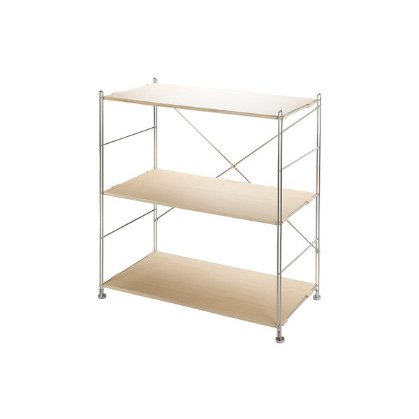 【日本霜山】87CM面寬不鏽鋼三層收納置物架-DIY